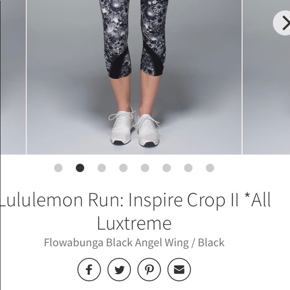 Lululemon run inspire crop leggings 4 floral - Picture 9 of 10